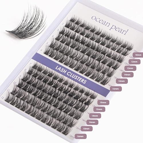 Ocean Pearl Cluster Lashes 144PCS Eyelashes 10-16mm Lash Clusters Fluffy Eyelash Extension Cluster Lashes Kit Individual Eyelash Lash Extensions Kit with Super Bond+Seal+Remover+Tweezer-DM01 thumbnail 3