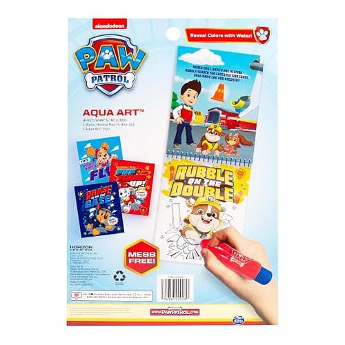 Horizon Group USA Aqua Art, Paw Patrol | Reusable Water Reveal Activity with Activity Pages and Water Pen, Mess Free Coloring for Travel and Road Trips thumbnail 8