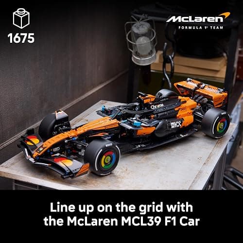LEGO Technic McLaren MCL39 F1 Car Model Kit for Adults - Collectible Formula 1 Building Set w/ V6 Engine, Differential & DRS Activator - Gift Idea for Racing & Motorsport Fans - 42228 thumbnail 3