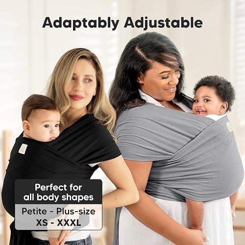 KeaBabies Baby Wrap Carrier - All in 1 Original Baby Carrier Newborn to Toddler Sling, Easy to Wear, Hands Free Bonding, Lightweight, Breathable Infant Wraps (Terracotta) thumbnail 4