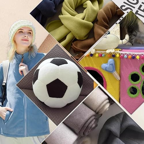 12PCS Solid Color Knitted Polar Fleece Fabric | 20''x20'' | Anti Pill Fabric Patchwork Polyester Plush Fleece Cloth for Sewing, Toys, Throw Blankets, PJ Pants, Booties, Eye Mask thumbnail 7