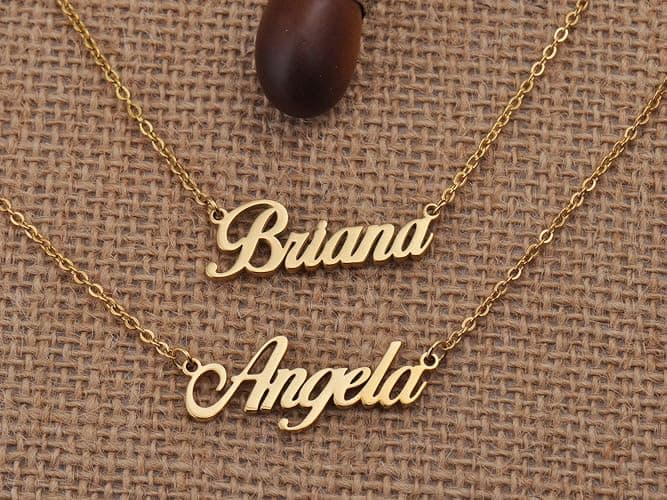 HUAN XUN Personalized Any Name Necklace Charm Pendant Necklace for Mother New Mom thumbnail 2