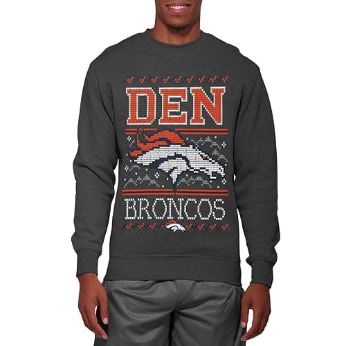 FOCO Mens NFL Team Logo Holiday Crew Neck Sweatshirt thumbnail 3
