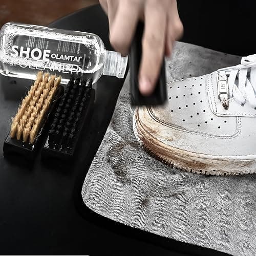 OLAMTAI Shoe Cleaner Kit for Sneaker, Cleaning Kit, Sneaker 10Oz with 3 Brush & Microfiber Towel Included, Shoe, Suede, Boot, Canvas, PU, Fabric, etc,Clear,(Madala-SC-210201) thumbnail 5