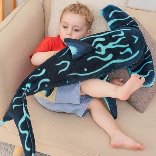 Beeyybuy 40 inch Hammerhead Shark Stuffed Animal - Giant Shark Plush Toy thumbnail 4
