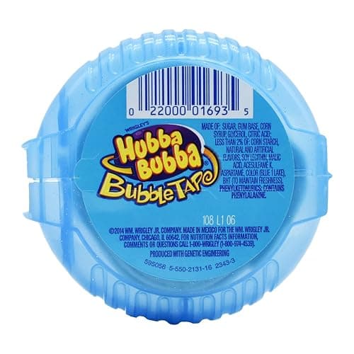 Hubba Bubba Bubble Tape Sour Blue Raspberry 6 Feet Gum 56.7gm thumbnail 2