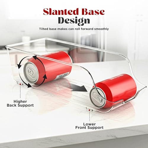 Utopia Kitchen Soda Can Organizer and Dispenser for Refrigerator/Pantry - Durable Can Storage Organizer Fridge & Kitchen Organization - (Clear, Set of 2) thumbnail 3