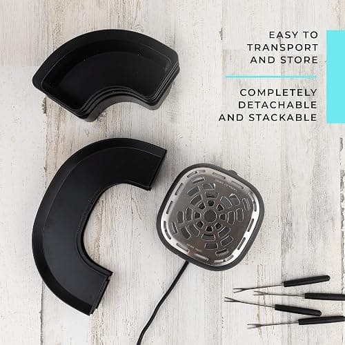 Kusini Smores Maker Tabletop Indoor - Flameless Electric Marshmallow Roaster – 4 Detachable Trays & 4 Roasting Forks – Gift Set & Date Night Idea. Movie Night Supplies & Housewarming Gift thumbnail 5