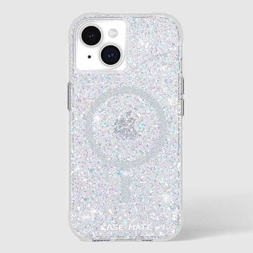 Case-Mate iPhone 15 Case - Twinkle Disco [12ft Drop Protection] [Compatible with MagSafe] Magnetic Cover with Cute Bling Sparkle for iPhone 15 6.1", Anti-Scratch, Shock Absorbent Material, Slim thumbnail 8