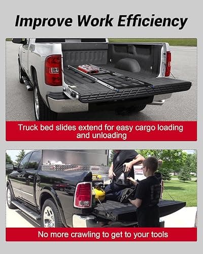 Mounting Plate with 40" Slide Rail Compatible with Mil.Waukee, with Powder Coat, Holds Up to 4 Boxes for Tool, Fit for Truck Vans & Trailers thumbnail 3