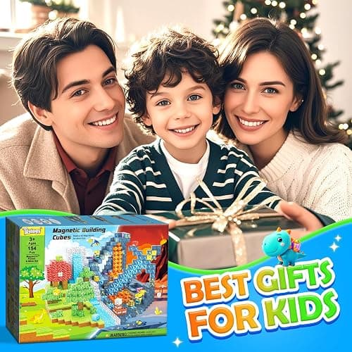 154PCS Dinosaur Toys Magnetic Blocks-Build Mine Magnet World Forest Mine Edition, Dino Adventure Magnetic Building Sensory STEM Kids Toys for Boys Age 3+,Magnet Games for Boys Girls 3-5 4-6 5-7 6-8 thumbnail 6