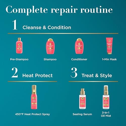 OGX Repair & Protect Bond Protein Repair Pre-Shampoo, Pre-Shampoo Treatment, Formulated without Para-bens, Sulfate-Free Surfactants, 8.4 fl. oz thumbnail 6