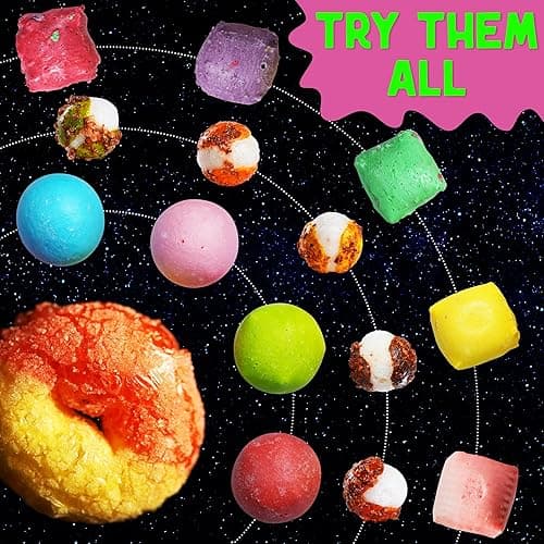 UFO Pack - 9 Kinds of Premium Freeze Dried Candy - Cosmic Crunchies, Moon Clouds, Space Sharks, Alien Tongues, Lemon Stars and More Shipped in a Spaceship Box for Protection - 9 Pack thumbnail 8