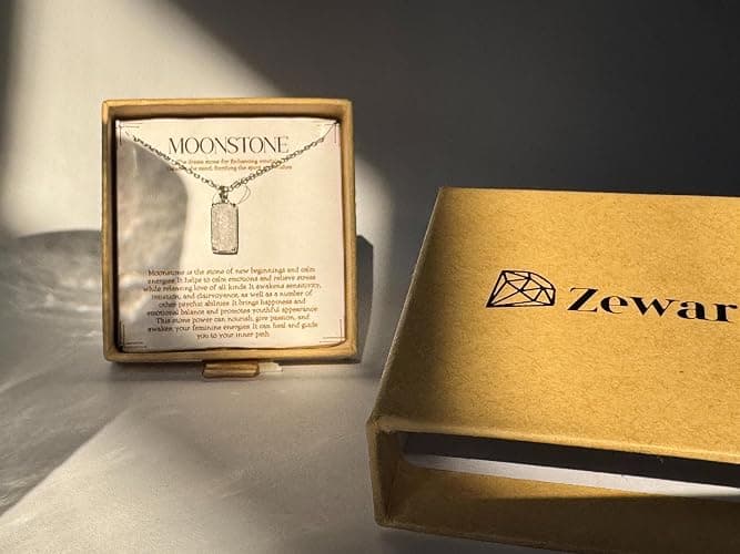 ZEWAR Moonstone Necklace for Women, 925 Sterling Silver New Beginnings Pendant, Meaningful Gift for Her, Friend, Daughter, Birthday or Graduation thumbnail 4