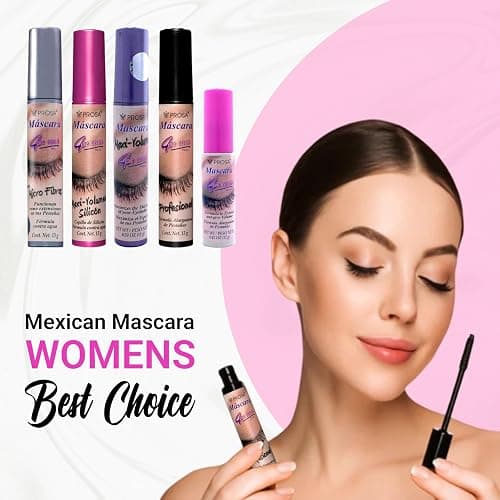 Prosa Mascara Professional Collection for Amplified Volume Complete Lash Length Deep Ebony Shade and Enduring All-Day Glamour Pack of 5 thumbnail 4
