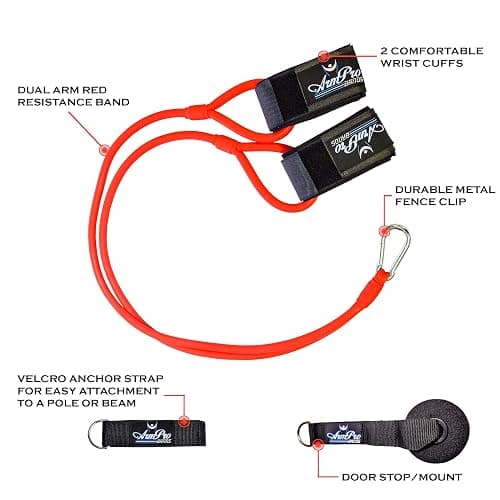 Kinetic Bands Arm Pro Bands Baseball Softball Resistance Training Bands - Arm Strength, Pitching and Conditioning Equipment, Available in 3 Levels (Youth, Advanced, Elite), Anchor Strap, Door Mount thumbnail 3