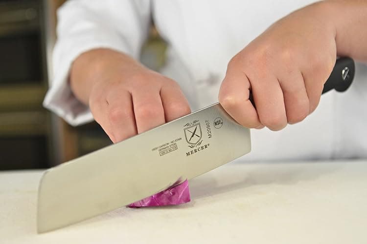 Mercer Culinary M20907 Genesis 7-Inch Nakiri Vegetable Knife,Black thumbnail 2