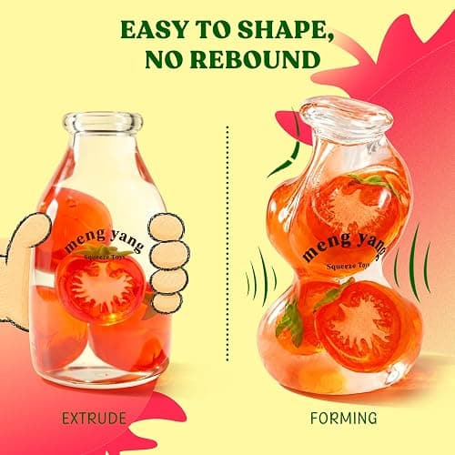 Bottle-Shaped Squishy Toy, Slow Rising Sensory Fidget Toy for Kids & Teens | Squeeze for a satisfying sensory feel with realistic blueberry shapes inside; fun for parties and stocking stuffers thumbnail 3