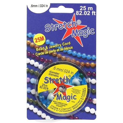 Stretch Magic Elastic Beading Cord – Clear Color, 0.6mm in Diameter, 25-Meter (82 ft) - Easy to Knot, Strong & Stretchy String for Making Beaded Jewelry thumbnail 8