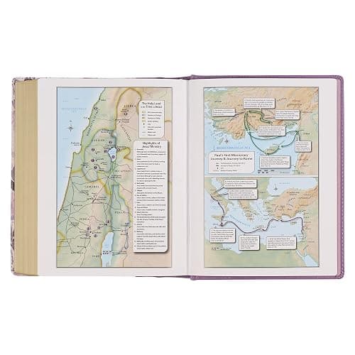 KJV Holy Bible, Note-taking Bible, Faux Leather Hardcover - King James Version, Purple Floral Printed (KJV Note-taking Editions) thumbnail 12