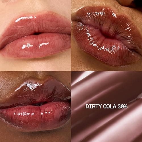 fwee 3D Voluming Gloss 30% (Sheer) | High Shine, Non-Sticky Lip Gloss for Makeup | Long-Lasting, Moisturizing Gel Formula – Dirty Cola 30% | 30% & 70% Pigment Options | 5.3g thumbnail 2