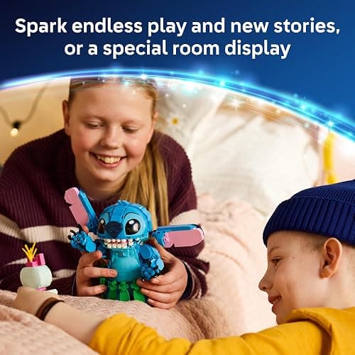 LEGO Disney Stitch & Scrump 43296 | Building Toys for Girls & Boys, Ages 9+, Stitch Display Set for Bedroom Decor, Fun Activity for Kids, 713 pieces, Gift Idea thumbnail 4