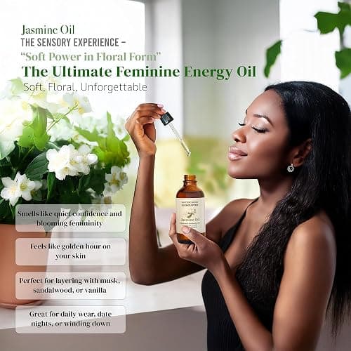 Soothing House Jasmine Body, Hair & Nail Oil: Nourishing & Fast-Absorbing, Lightweight Glow, with Vitamin E, Jojoba & Sweet Almond, All-Natural, 4 Fl Oz thumbnail 7