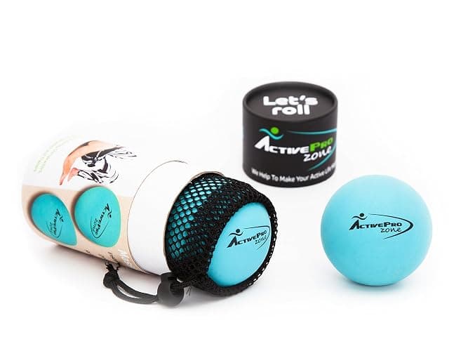 ActiveProZone Therapy Massage Ball - Instant Muscle Pain Relief. Proven Effective for Myofascial Release, Deep Tissue Pressure, Yoga & Trigger Point Treatments. Set - 2 Extra Firm Balls W/Mesh Bag. thumbnail 8