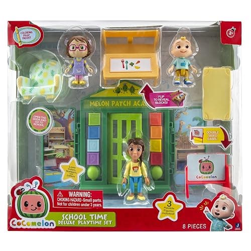 CoComelon School Time Deluxe Playtime Set - JJ, Bella, Ms. Appleberry The Teacher and 5 Accessories (Table, Cot, Armchair, Easel, Walls) - Toys for Kids, Toddlers, and Preschoolers thumbnail 6