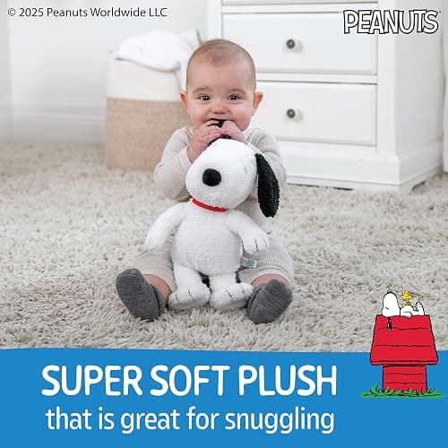 KIDS PREFERRED Peanuts Charlie Brown Snoopy Plush Cuteeze with Crinkle Feet, Extra Soft Stuffed Animal Toy for Baby Toddler Boys & Girls 12 Inch Size thumbnail 6