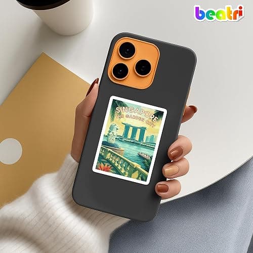 BEATRI World Travel Stickers 50Pcs Waterproof Vinyl Travel Map Stickers for Suitcase, Bicycle, Laptop, Water Bottle, Journaling & Travel Gear | Non-Repeating Decals, High-Definition Print thumbnail 6