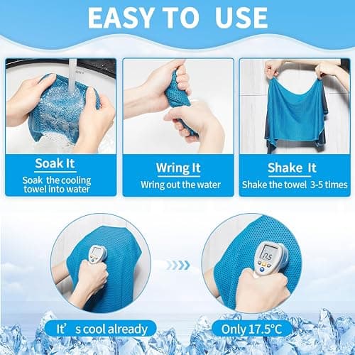 120 Honoson Cooling Towel Bulk - Neck & Face Cool Chilly Towels Microfiber Breathable Sport Sweat Rag for Gym, Yoga, Travel, Camping, Running, Outdoor thumbnail 4
