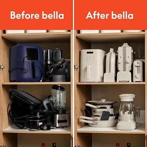 bella 2 Slice Slim Toaster, Fits-anywhere™ Kitchenware, 6 Setting Shade Control with Reheat & Cancel Buttons, Fits sourdough, 10” Long Slot, Anti Jam & Auto Shutoff, 900 Watt, Blossom thumbnail 9