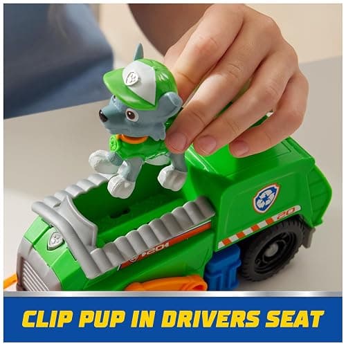 Paw Patrol, Rocky’s Recycle Truck, Toy Vehicle with Collectible Action Figure, Sustainably Minded Kids Toys for Boys & Girls Ages 3 and Up thumbnail 8