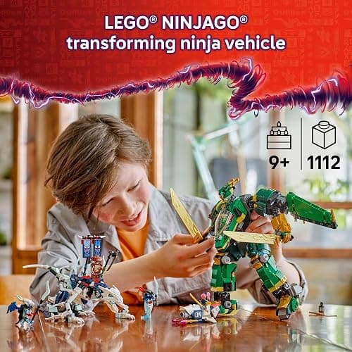 LEGO NINJAGO Lloyd's Jet Mech Building Toy - Model Building Kit for Boys & Girls, Ages 9+ - Transforming Playset for Kids W/ 5 Ninja Toy Minifigures - Dragons Rising Gift Idea for Birthdays - 71845 thumbnail 3