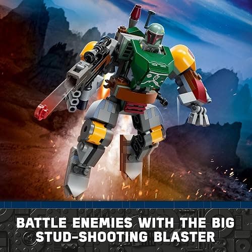 LEGO Star Wars Boba Fett Mech Buildable Star Wars Action Figure, Posable Mech Inspired by The Iconic Star Wars Bounty Hunter, Features a Buildable Shield, Stud Blaster and Jetpack, 75369 thumbnail 4