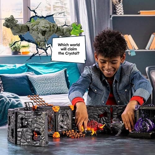 Schleich Eldrador Creatures - 71 PC BattleCave Arena Lava Vs. Shadow Playset - Lava Bull and Shadow Hound Set - Animal Monster Figurines for Boys and Girls - Fun Beast Toys for Kids Ages 7+ | 42673 thumbnail 2