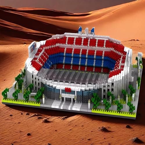 CAXIMSY Barcelona Style Soccer Stadium Micro Mini Building Block Set 3500 Pcs Famous Football Arena Model Kit for Adults & Teens Sports Architecture Model Home Office Desk Decor Display Gift thumbnail 2
