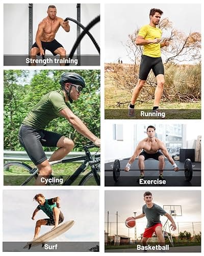 Runhit Men's Compression Shorts with Pockets – 9" Performance Athletic Shorts for Workouts Sports Running Spandex Underwear thumbnail 7