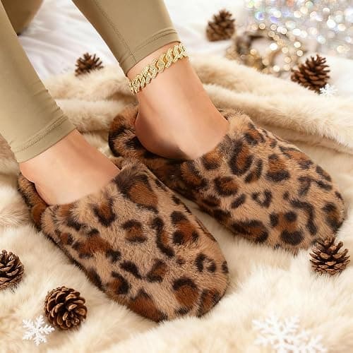 Snug Leaves Women's Fuzzy Scuff Slippers Soft Comfy Memory Foam Non-slip Indoor House Shoes thumbnail 2