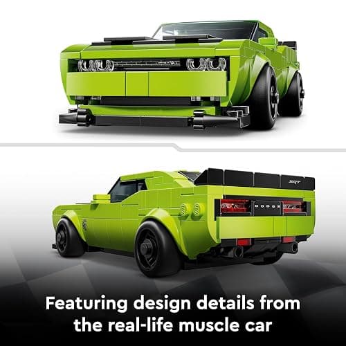 LEGO Speed Champions Dodge Challenger SRT Hellcat Sports Car Toy - Car Model Kit with a Driver Minifigure - Birthday Gift for 9+ Year Old Boys - 77237 thumbnail 5