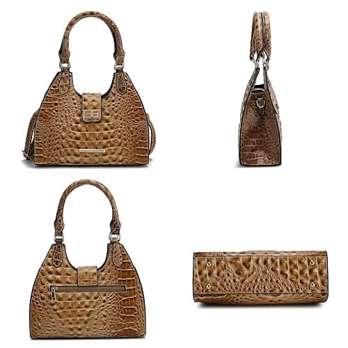 MKF Collection Women Tote Bag, Gradient Rainbow Faux Crocodile-Embossed Vegan Leather Handbag Purse by Mia K thumbnail 5