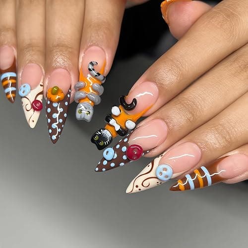 3D Buttons Gel Nail Art Mold Silicone Tools Nails Women DIY Manicure Design Multiple Shapes Button Small Model Resin Buckle Gel Molds for Accessories Supplies thumbnail 4