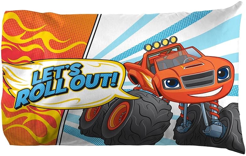Jay Franco Blaze and The Monster Machines Off to The Races Twin Size Sheet Set - 3 Piece Set Super Soft and Cozy Kid’s Bedding - Fade Resistant Microfiber Sheets (Official Blaze Product) - Multi - Blaze - Twin thumbnail 3