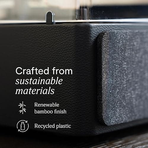 House of Marley Rise Up Giradischi Bluetooth con Casse Integrate - Giradischi Vinili a 3 velocità, Streaming a 2 vie, Finitura in Bambù e Coperchio Antipolvere, Realizzato in Modo Sostenibile thumbnail 9