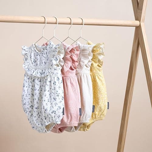 Modern Moments by Gerber Baby Girls' Lace Ruffle Bubble Romper thumbnail 5