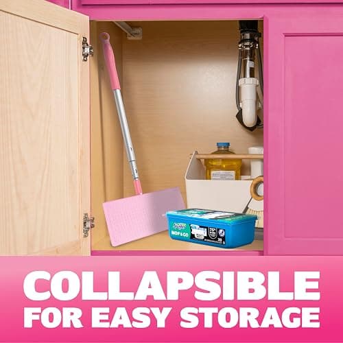 Swiffer Sweep and Mop Deluxe, Limited Edition Pink, 2-in-1 Floor Mopping and Sweeping Kit, Multi-Surface Kit for Floor Cleaning, Includes 1 Sweeper, 5 Heavy Duty Dry Cloths, 3 Heavy Duty Wet Cloths thumbnail 11