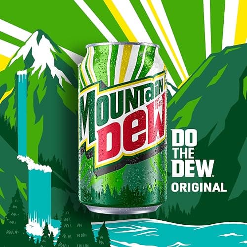 Mountain Dew Soda, 2 Flavor Baja Blast Variety Pack (Baja Blast, Original Dew), 12 Fl Oz Cans (Pack of 18) thumbnail 6
