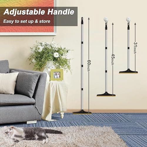 B-Land Carpet Rake for Pet Hair Removal, Reusable Pet Hair Remover with 60” Adjustable Long Handle, Carpet Scraper Dog Cat Hair Remover Tool for Rugs, Mats thumbnail 5
