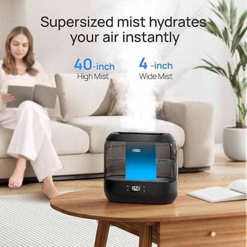 Dreo Smart Humidifiers for Bedroom, Top Fill 4L Supersized Humidifier Large Room with 28 dB, 36H Runtime, Touch/APP/Voice Control, Nightlight, Cool Mist Humidifiers for Baby, Plants, Indoor, Black thumbnail 6